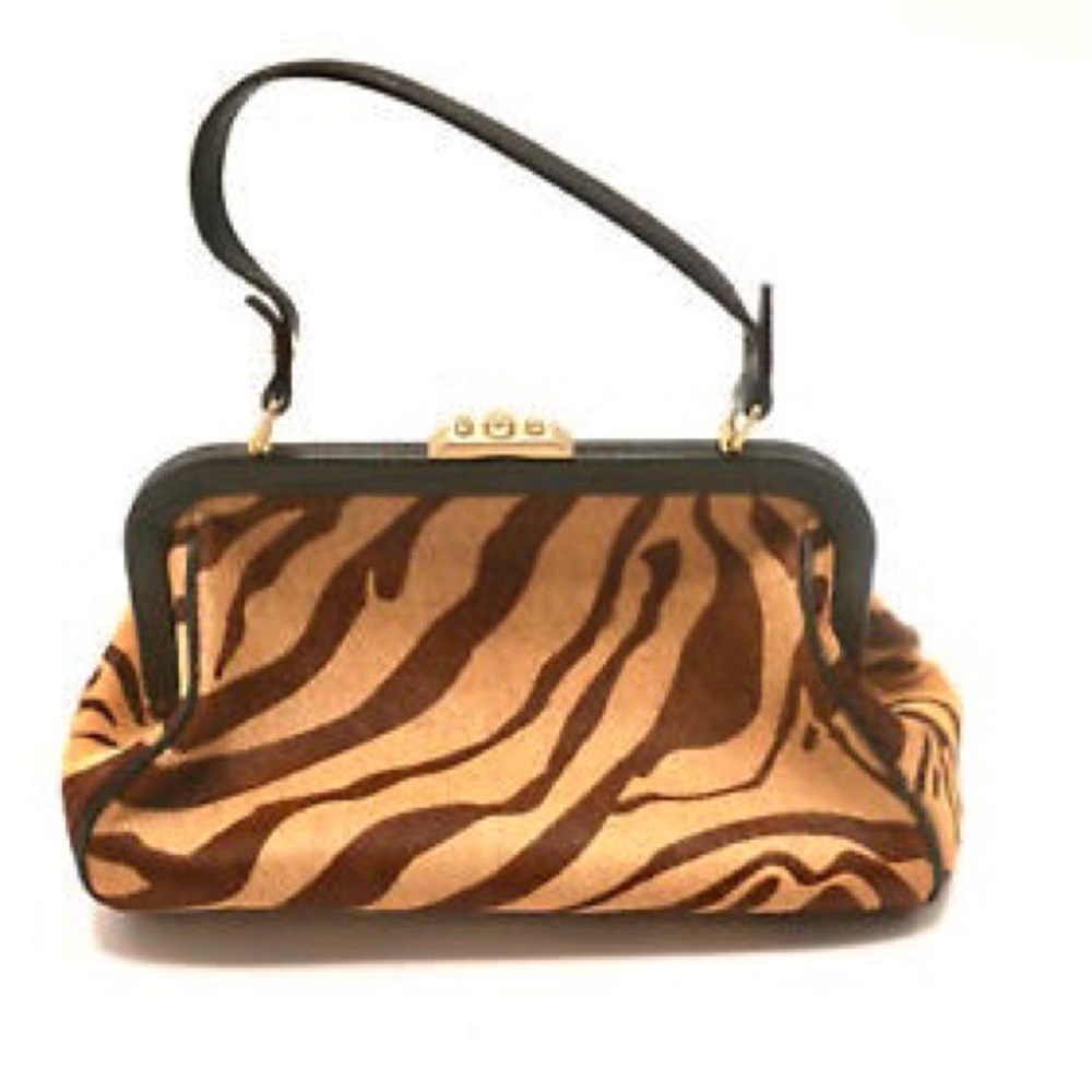 SOLD ⭐️ANN TAYLOR Animal Print Doctor Style Bag - Picture 5 of 11